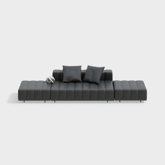 Urban Comfort 3D Sofa Model - Modern Aesthetic Design