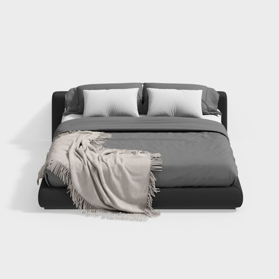 Urban Comfort 3D model Bed for Modern Interiors