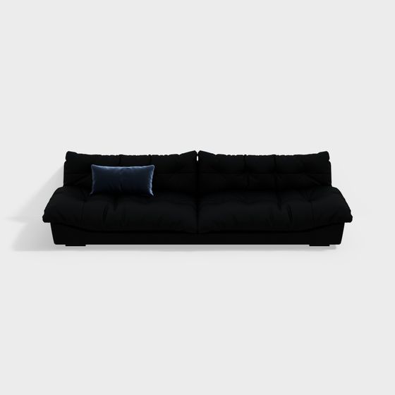 Stylish Low-Poly Sofa 3D Model for Modern Interiors
