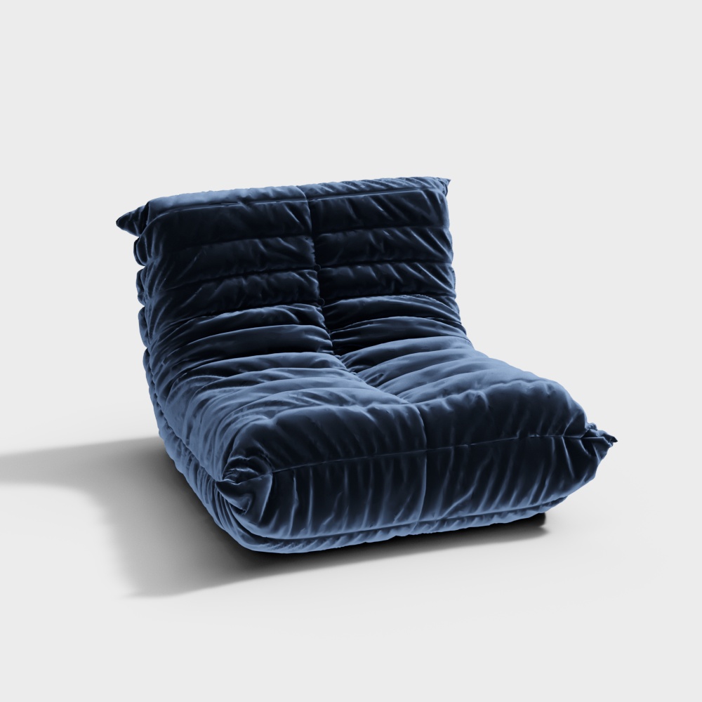 Modern living room blue lazy chair