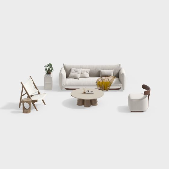 모던 거실 베이지 소파 조합