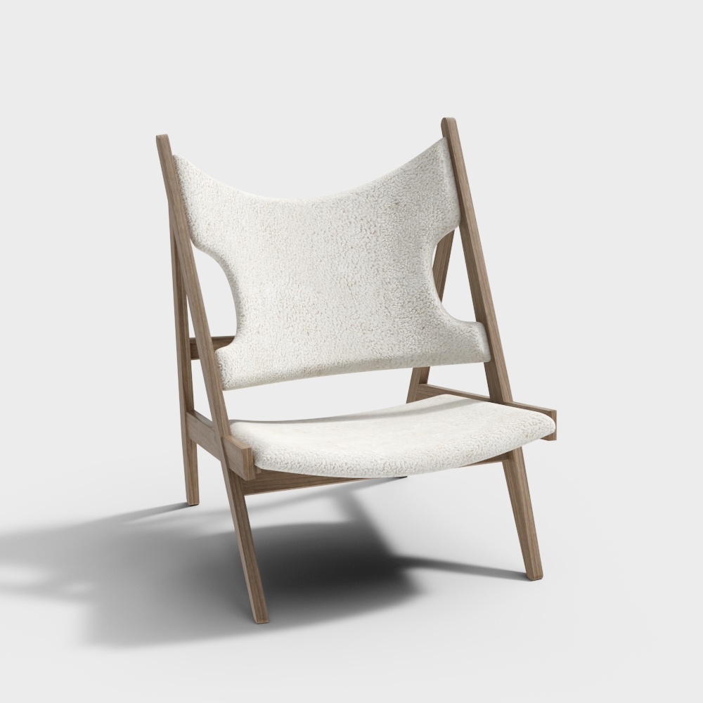 Modern living room wing chair