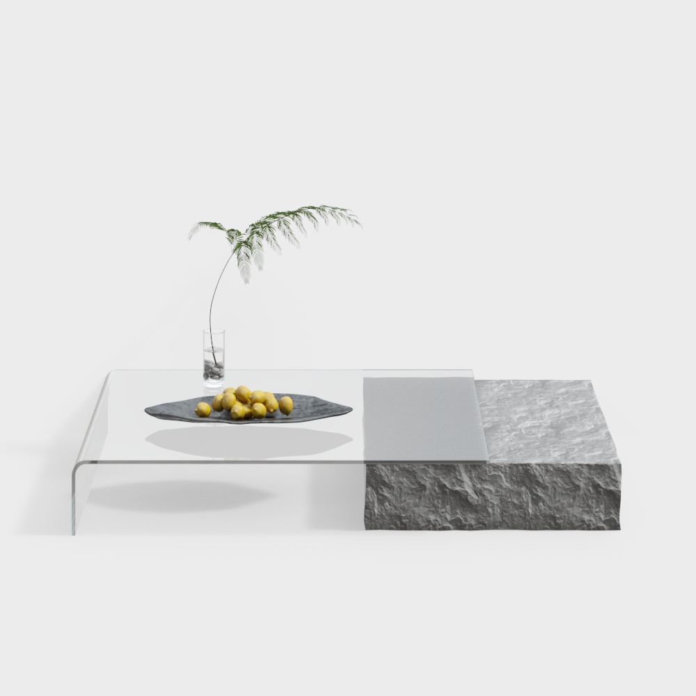 โต๊ะกาแฟใสโมเดิร์น