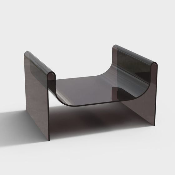 Unique Glass Slide 3D model for Creative Spaces