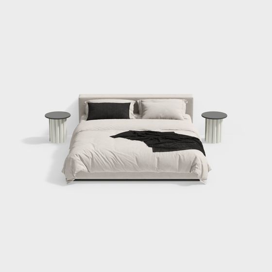 Urban Bedroom Suite 3D model for Contemporary Spaces