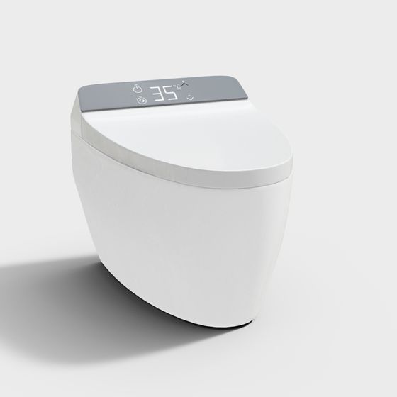 Modern Smart Toilet 3D Model