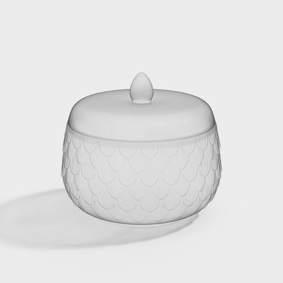 Charming Low-Poly Candy Jar 3D model