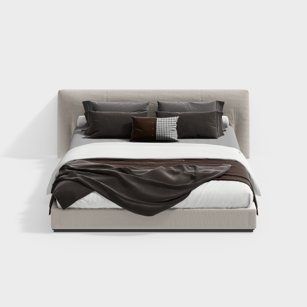 Modern minimalist double bed