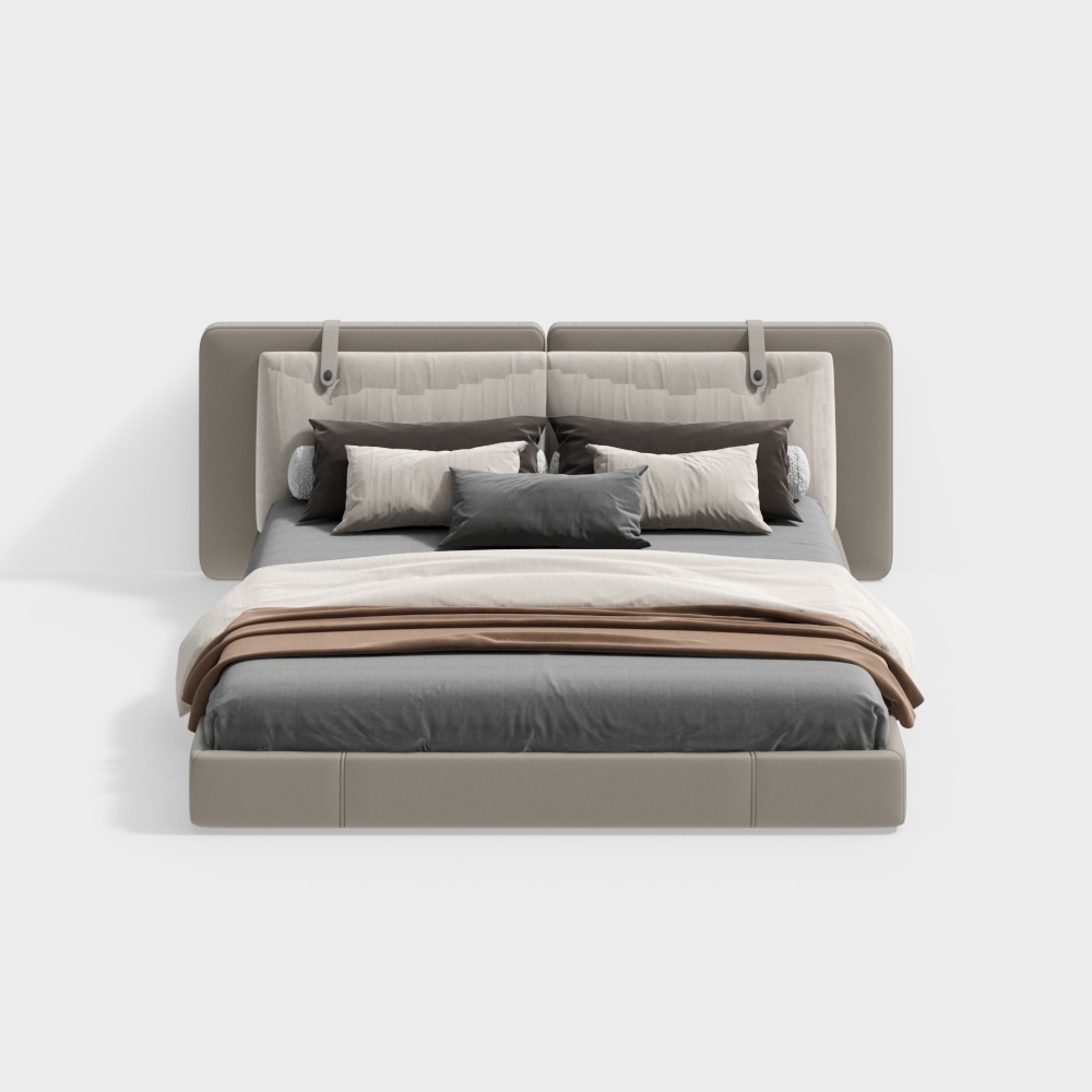 Modern minimalist double bed