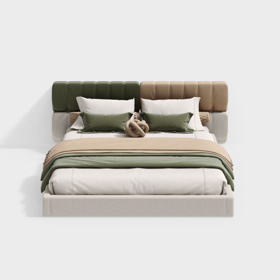 Urban Retreat 3D model Bed for Cozy Interiors