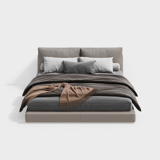 Artistic Modern Minimalist Bed 3D model