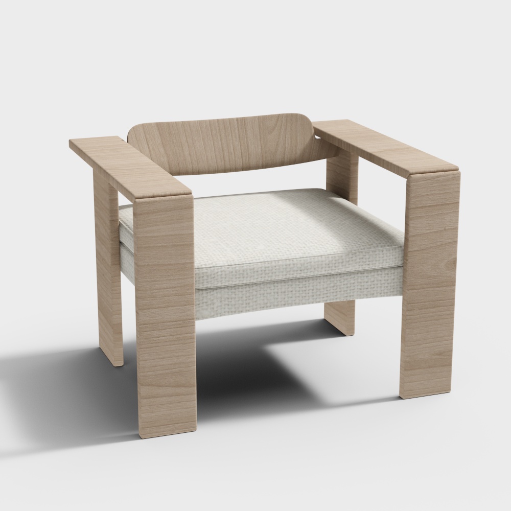 Modern living room wing chair