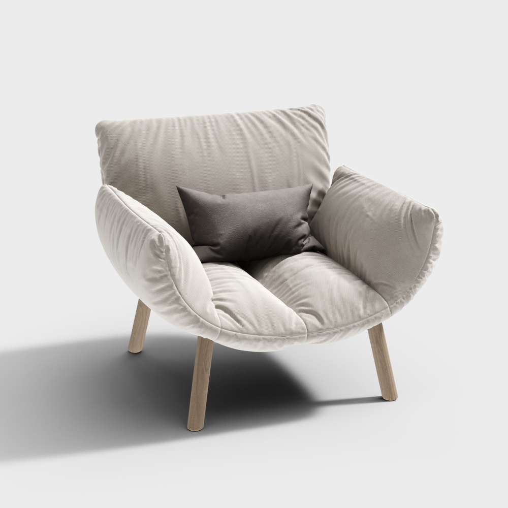 Modern beige lounge chair