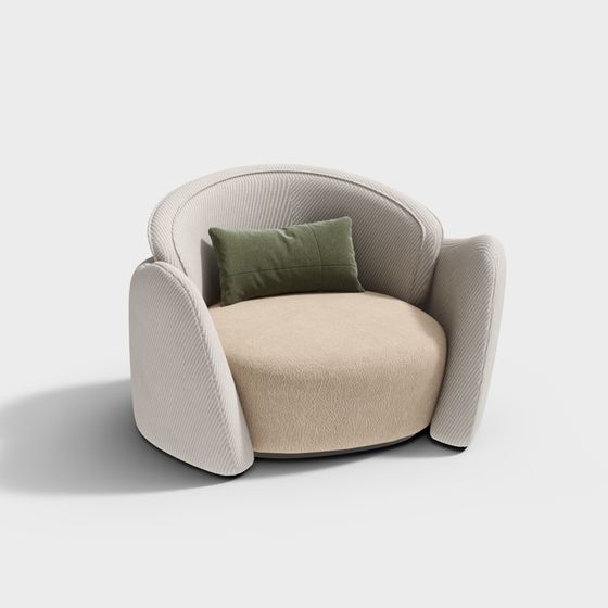 Elegant Low-Poly Sofa 3D model for Modern Interiors