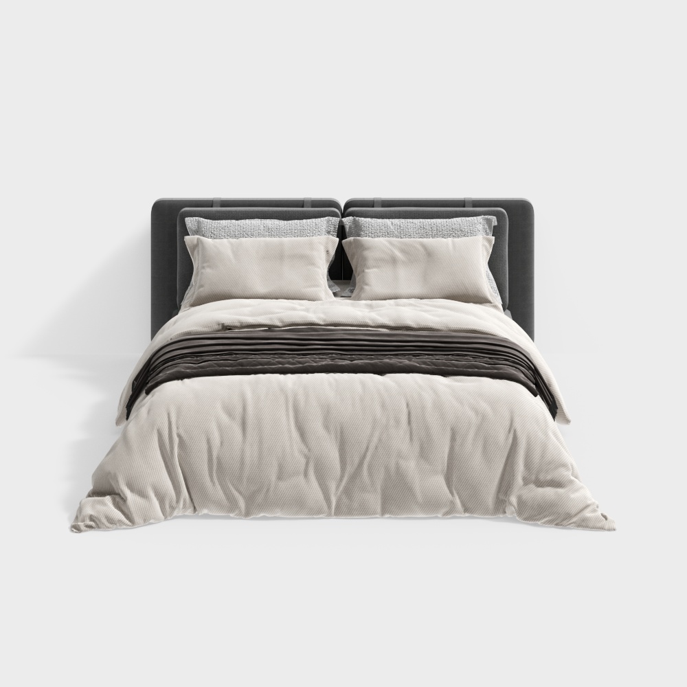 Modern minimalist double bed