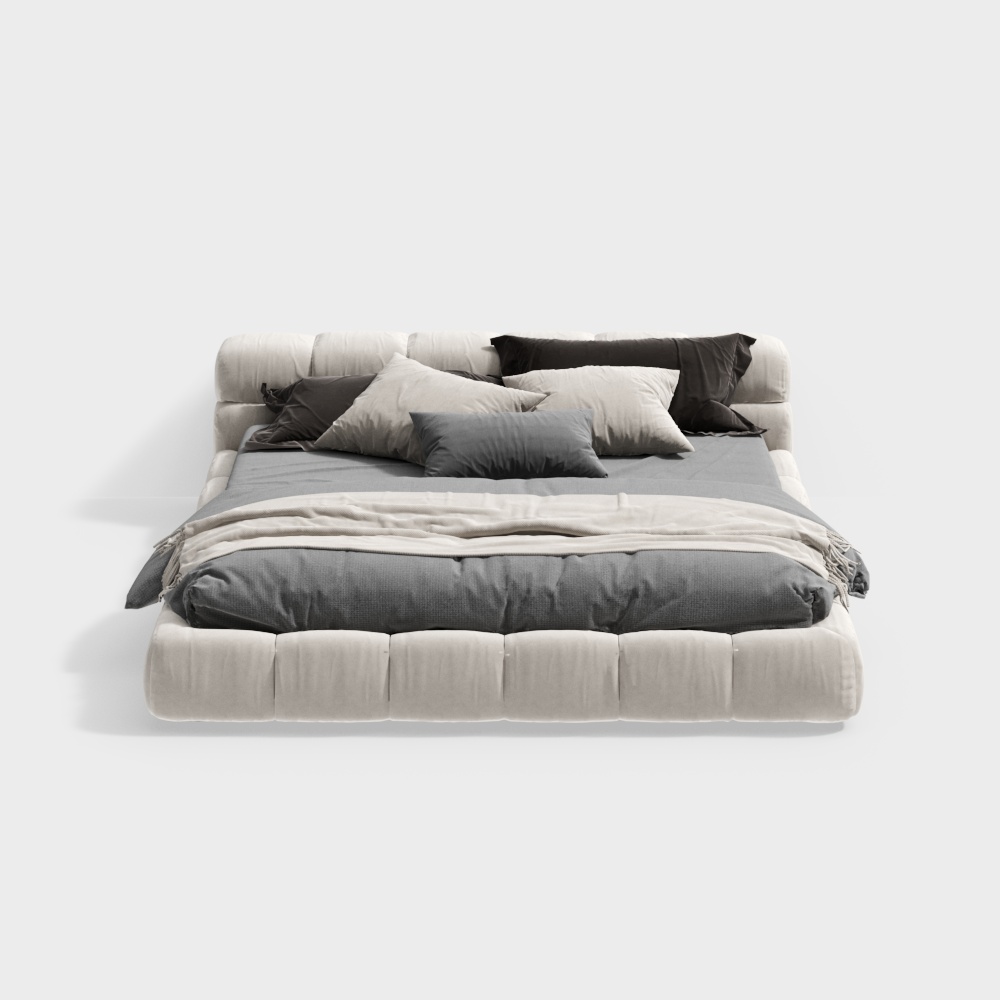 Modern minimalist double bed