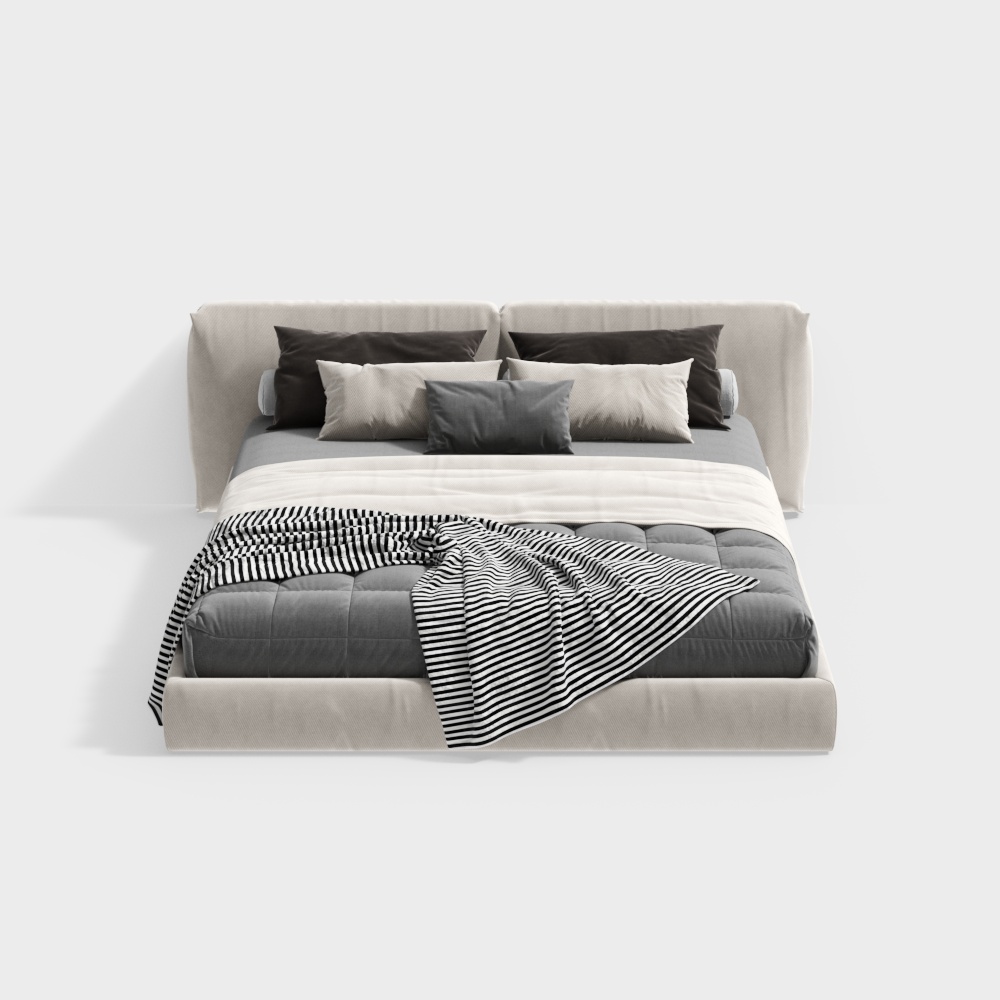 Modern minimalist double bed