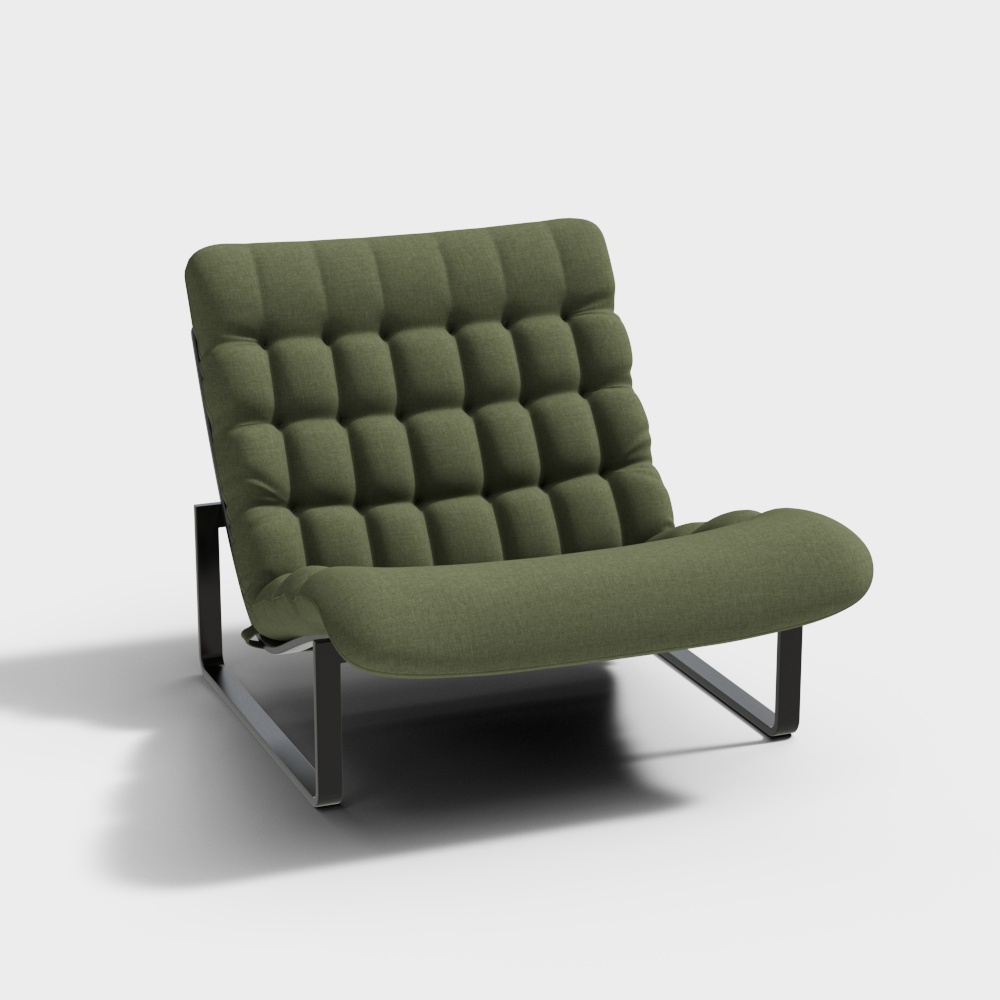 Green lounge chair for modern bedroom