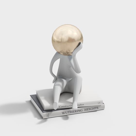 Low-Poly Thinker 3D Model