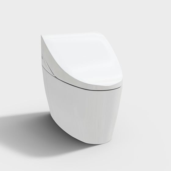 Minimalist Smart Toilet 3D model for Modern Spaces