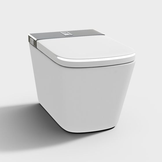 Modern Minimalist Smart Toilet 3D model