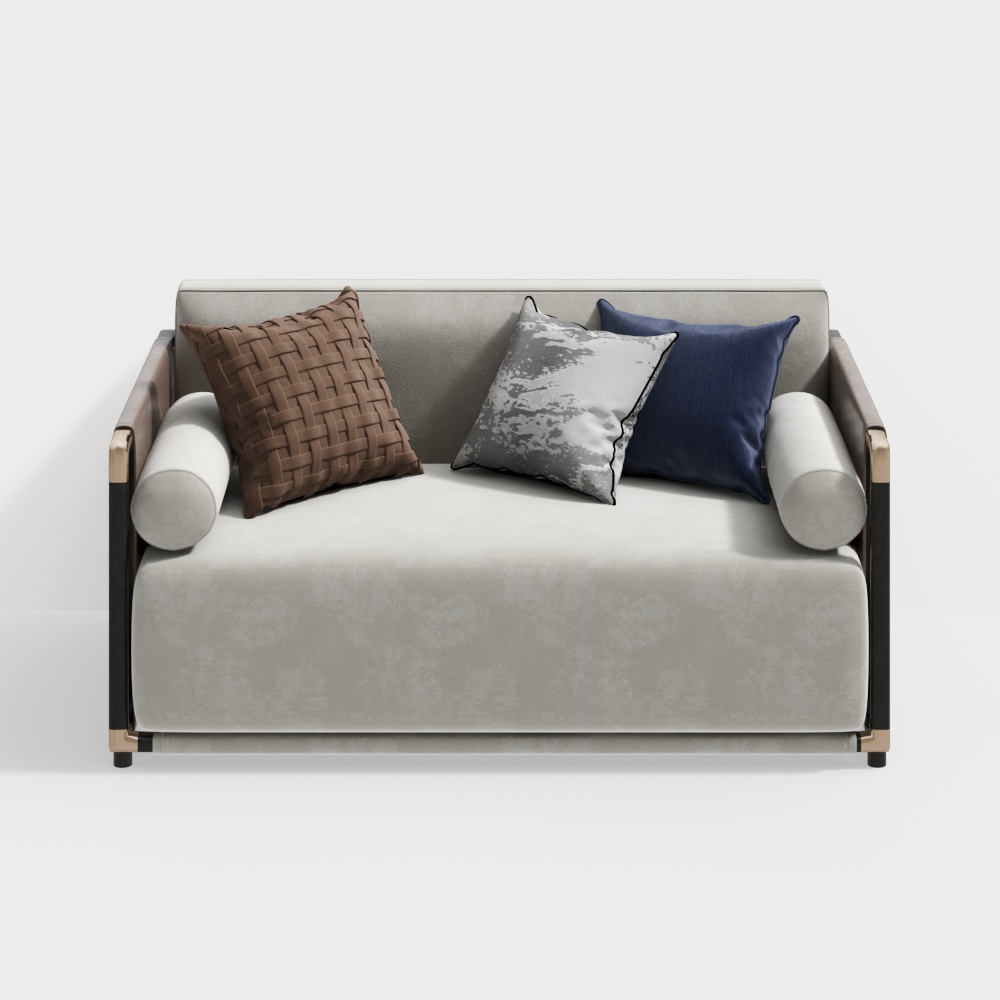 Elegant Low-Poly Sofa 3D Model – Modern Interior Design