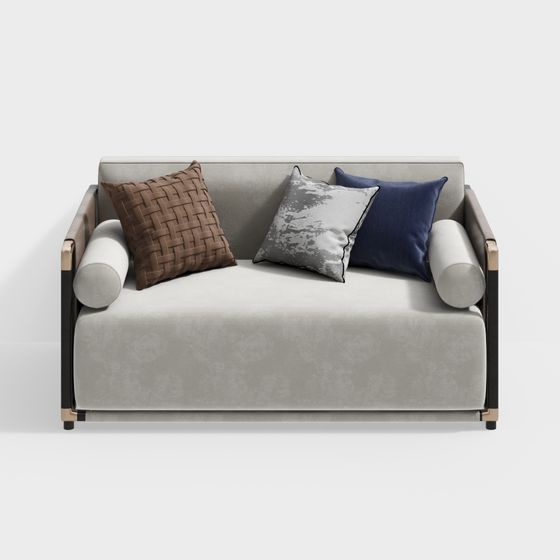 Elegant Low-Poly Sofa 3D model for Modern Interiors