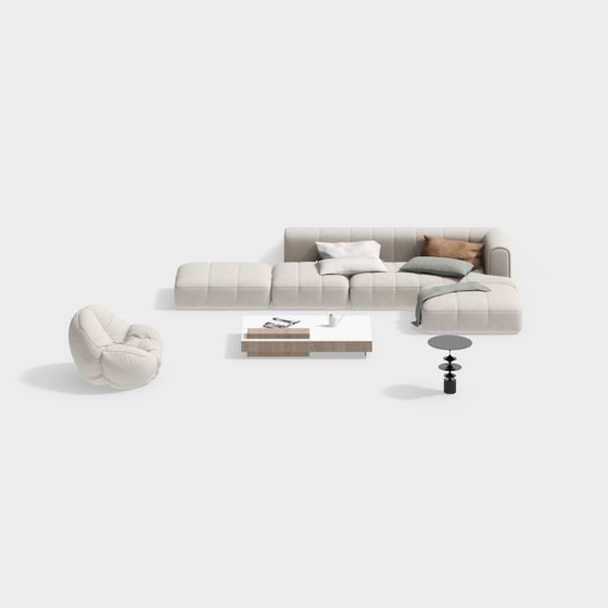 Urban Living Room Set 3D model
