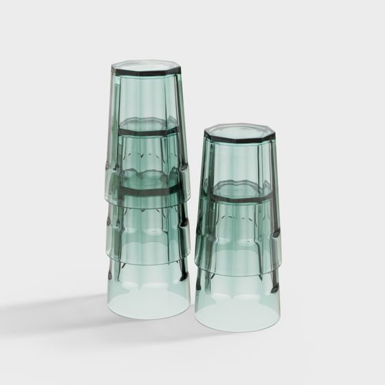 Layered Shadow Cylinder 3D model