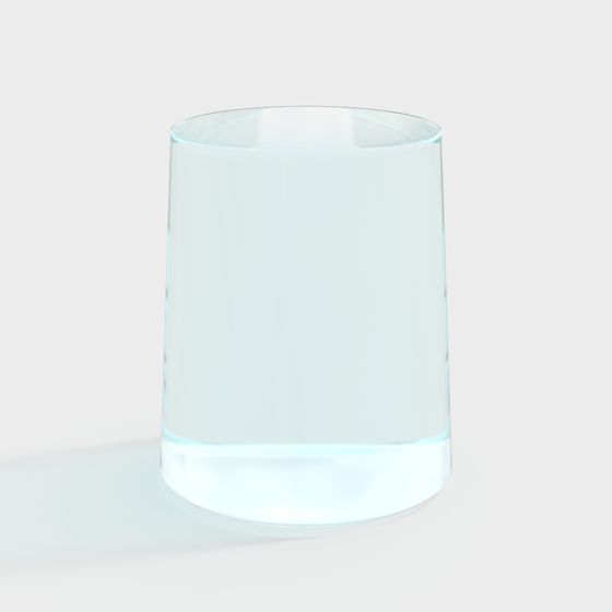 Minimalist Transparent Crystal Cup 3D model