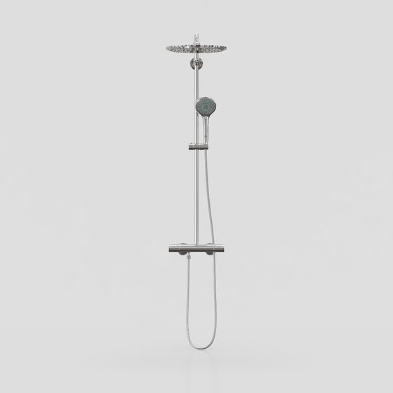 Minimalist Shower System 3D model for Modern Spaces