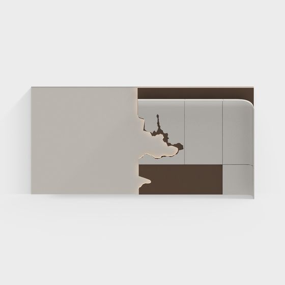 Sophisticated Abstract Geometric Door 3D model