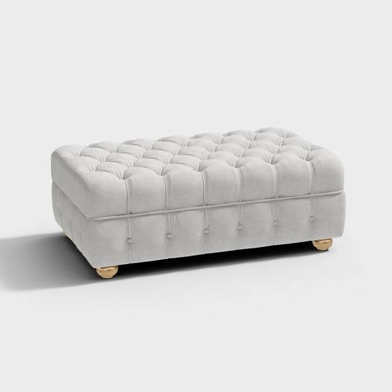 Classic Sofa Stool 3D model for Modern Interiors