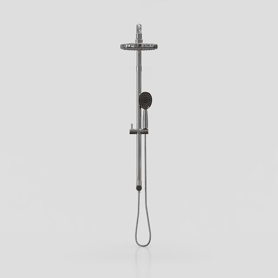 Elegant Low-Poly Showerhead 3D model