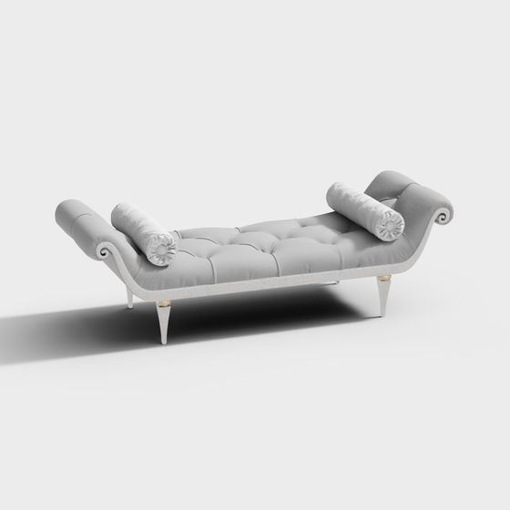 Elegant Chaise Lounge 3D model for Modern Interiors