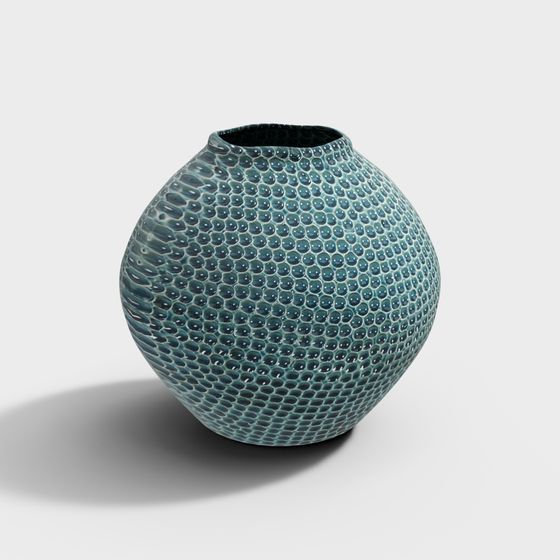 Aesthetic Water Scale Ceramic Vase 3D model