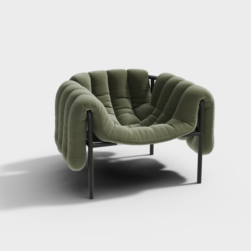 Chaise d'aile verte moderne pour chambre