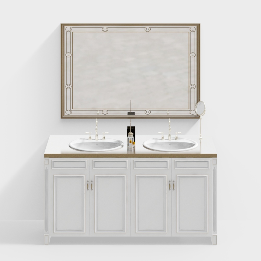 Jane European double basin bathroom cabinet 577