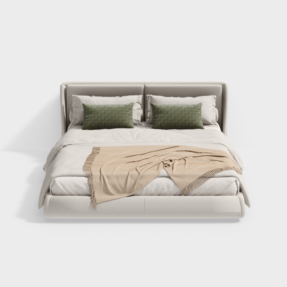 Modern bedroom double bed