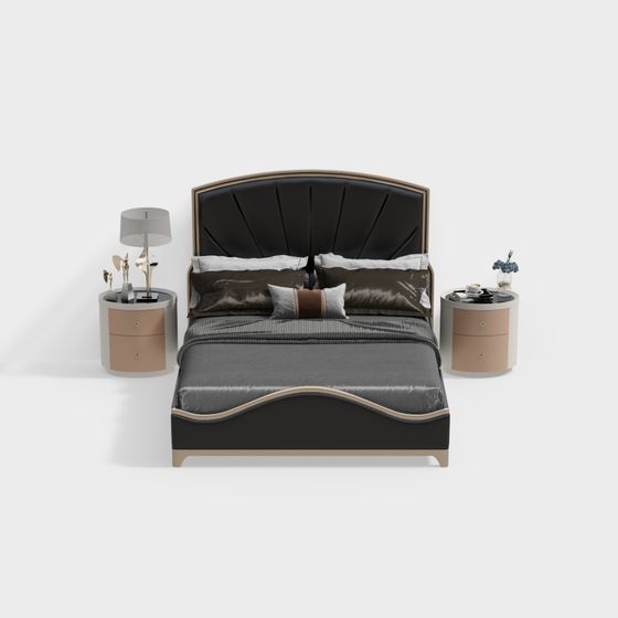 Urban Elegance Bed 3D model