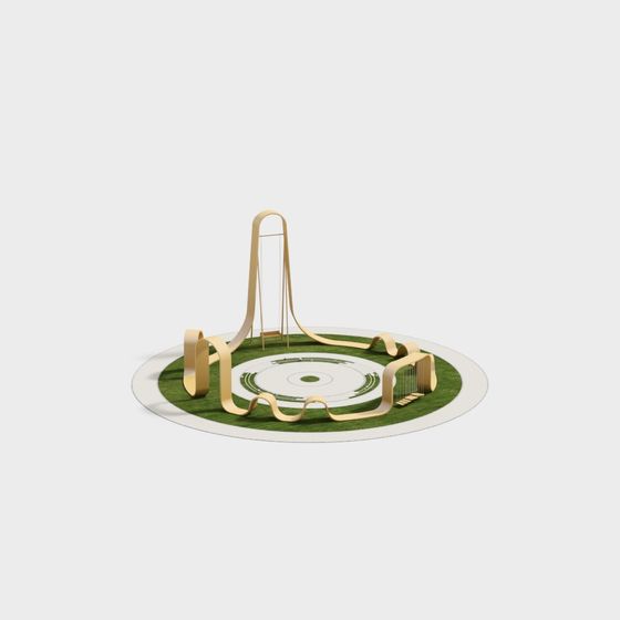 Whimsical Spiral Slide 3D model for Imaginative Designs