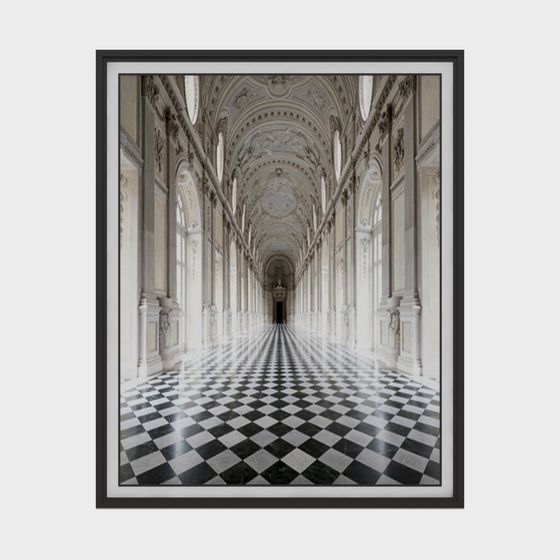 Elegant Royal Hallway 3D model for Creative Projects