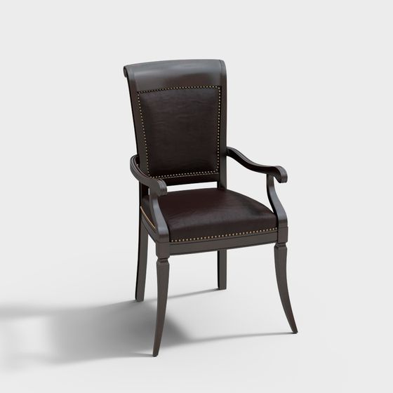 Elegant Leather Chair 3D model