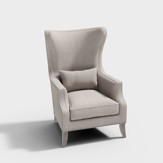 Cozy Wingback Chair 3D model