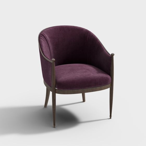 Elegant Low-Poly Armchair 3D Model