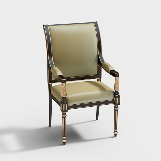 Regal Elegance Armchair 3D model