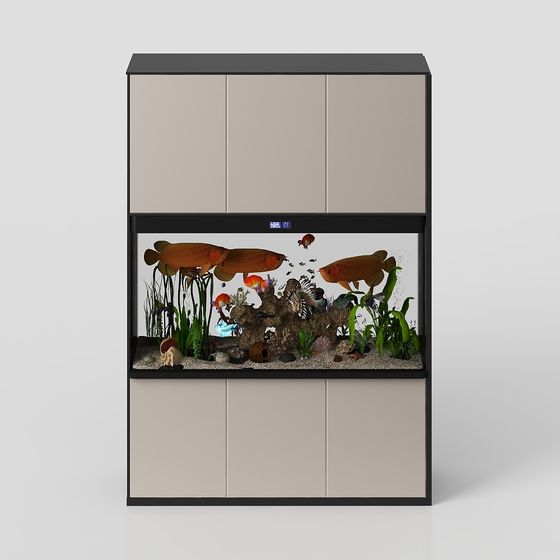 Unique Low-Poly Aquarium 3D Model Design