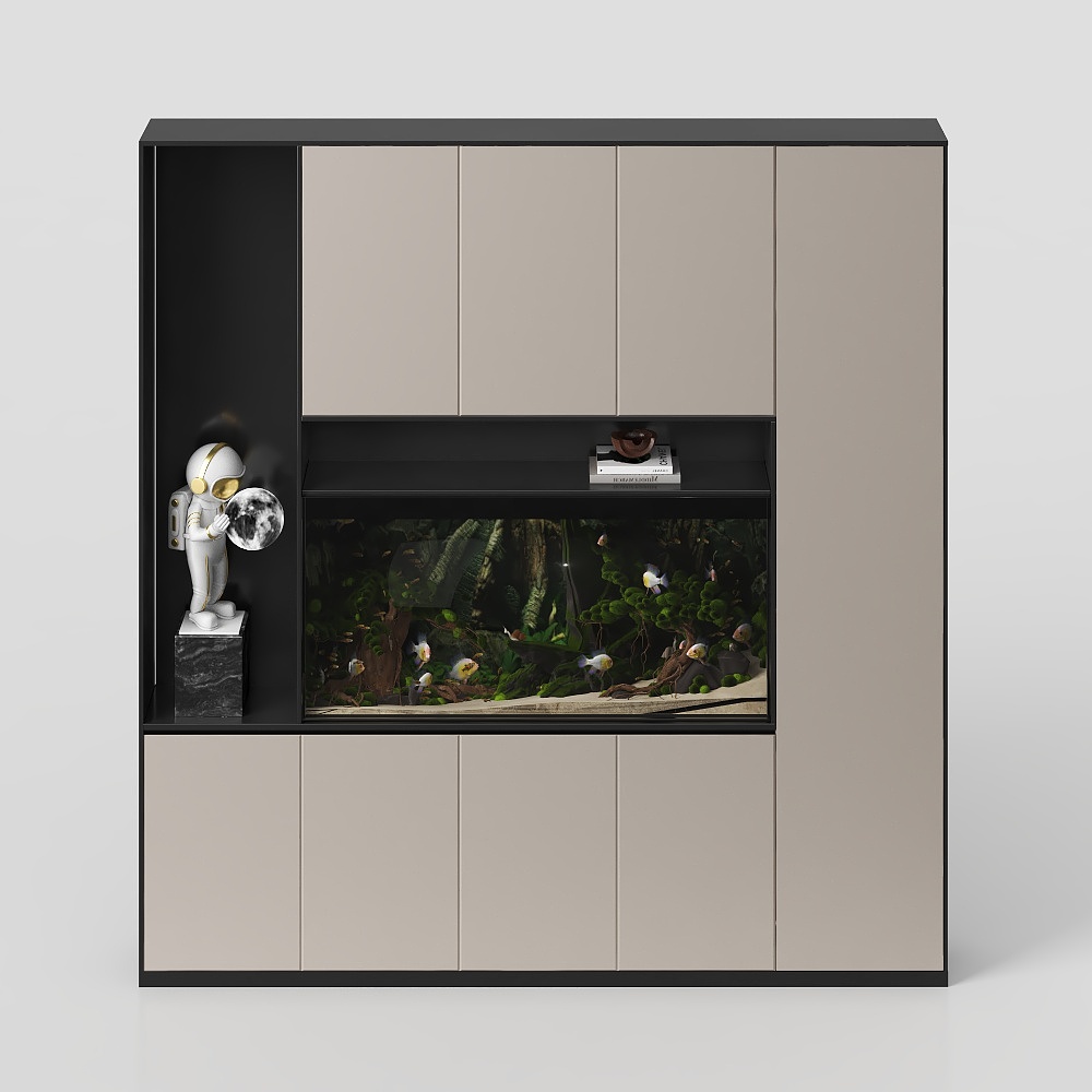 Modern fish tank partition cabinet