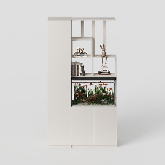 Aquarium Bookshelf 3D model