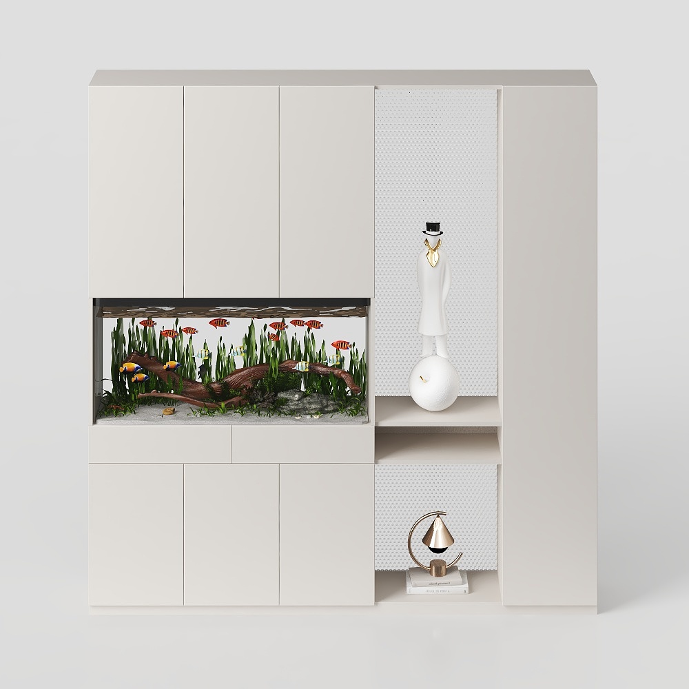 Modern fish tank partition cabinet